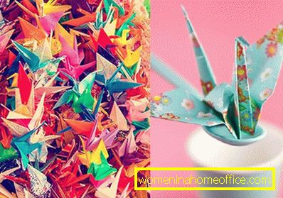 Kako narediti origami žerjavov iz papirja z lastnimi rokami - shema