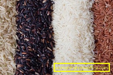 Več različnih vrst riža