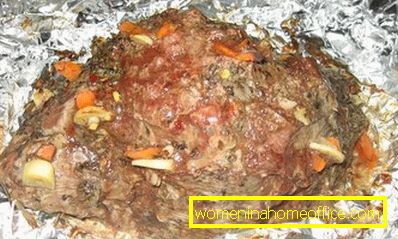 Goveje meso v pečici v foliji: recept